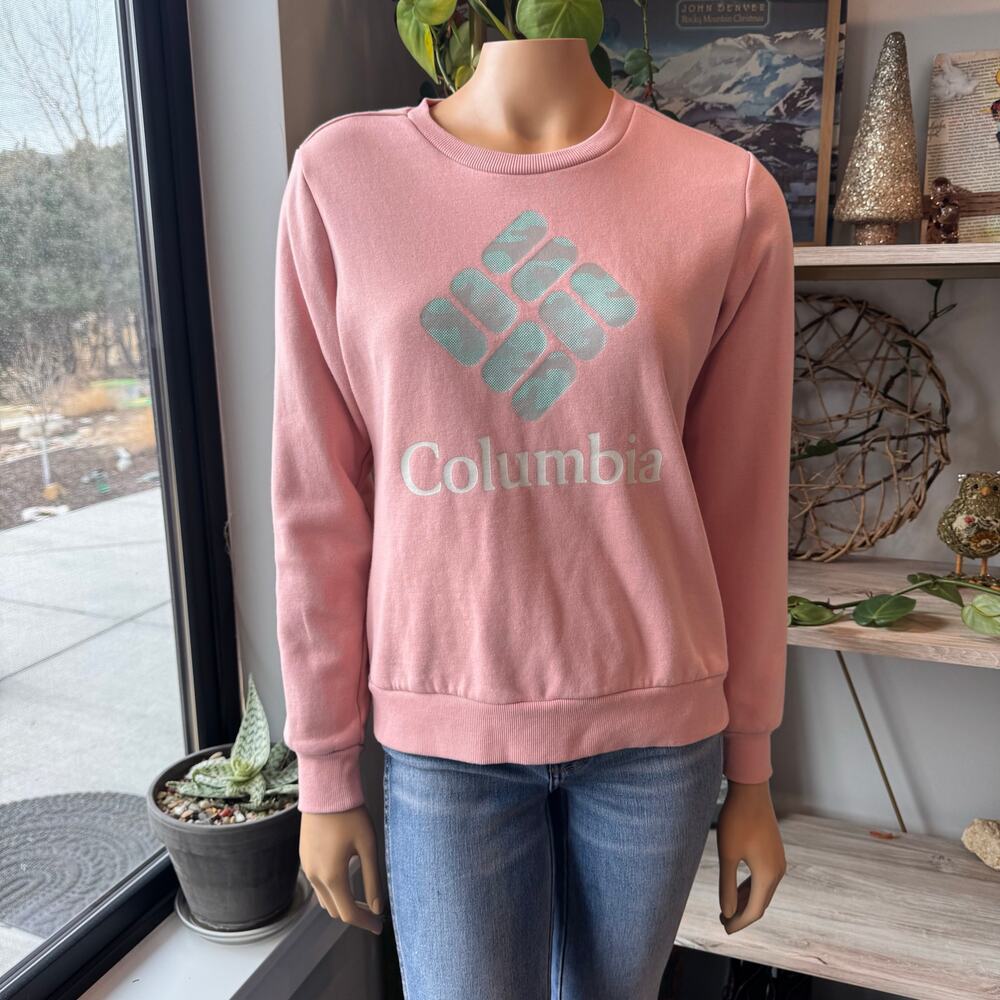 Columbia Women's Trek Graphic Crew Pullover Sweatshirt - Mineral Pink - Size XS